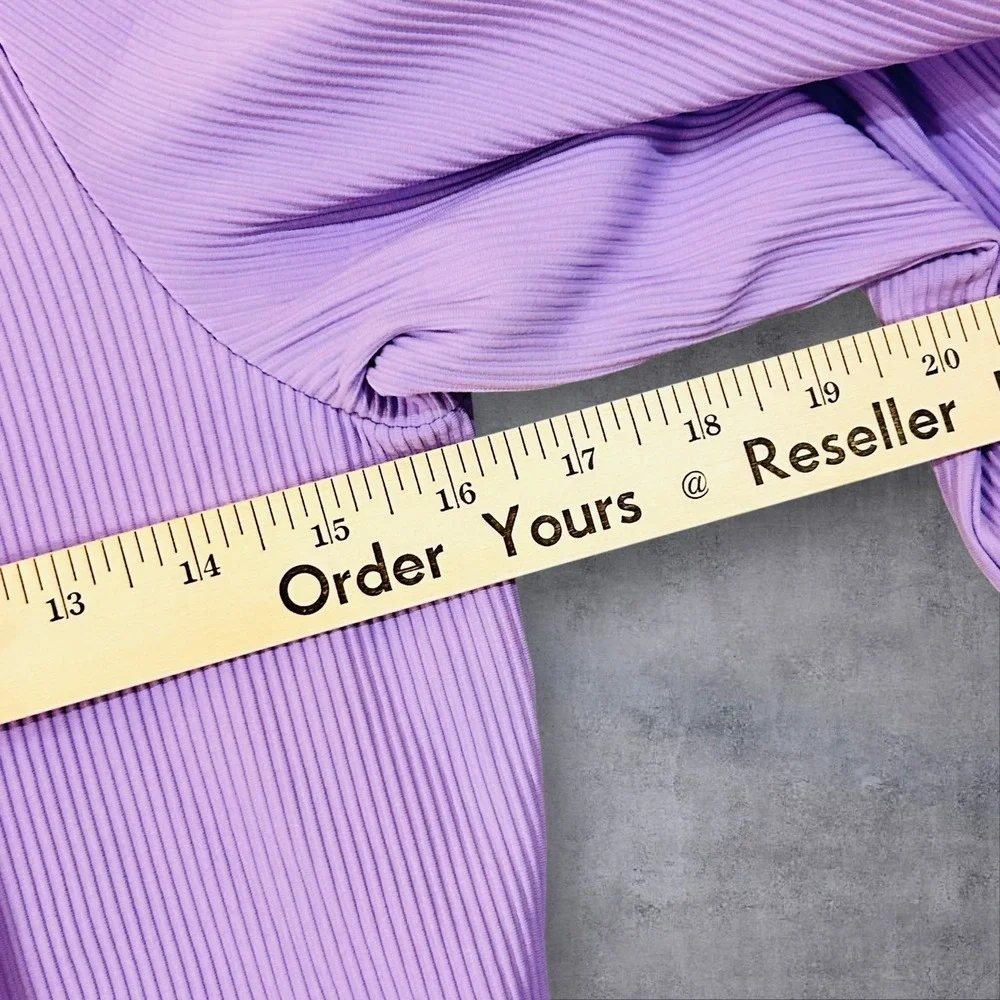NEW All in Motion‎ Jacket Girls XL 14 Light Purple Full Zip Ribbed Slim Fit Crop